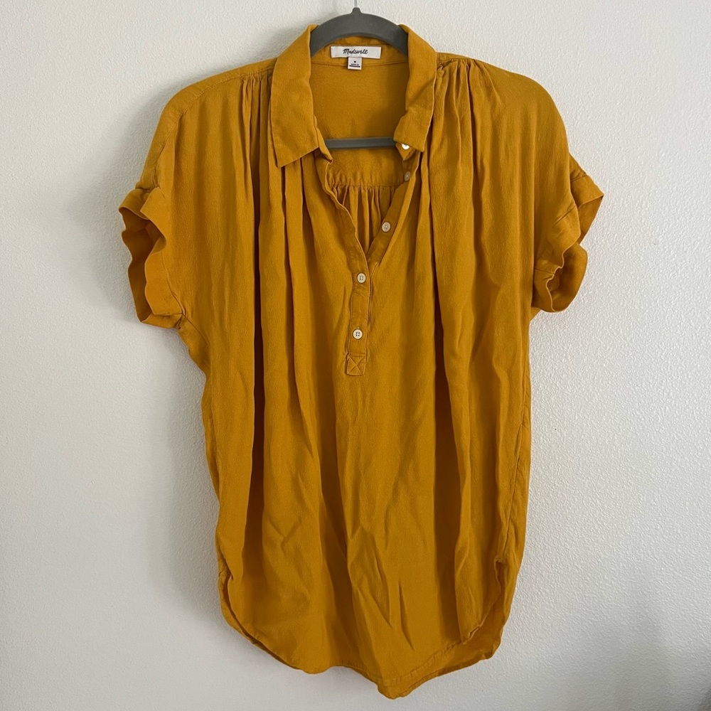 Madewell Mustard Yellow Blouse size M